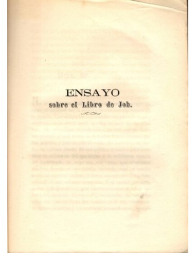ENSAYO SOBRE EL LIBRO DE JOB