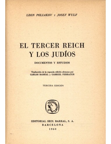 EL TERCER REICH Y LOS JUDÍOS...